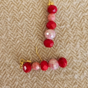 Classy in Red and Pink - Dangledrop Earrings
