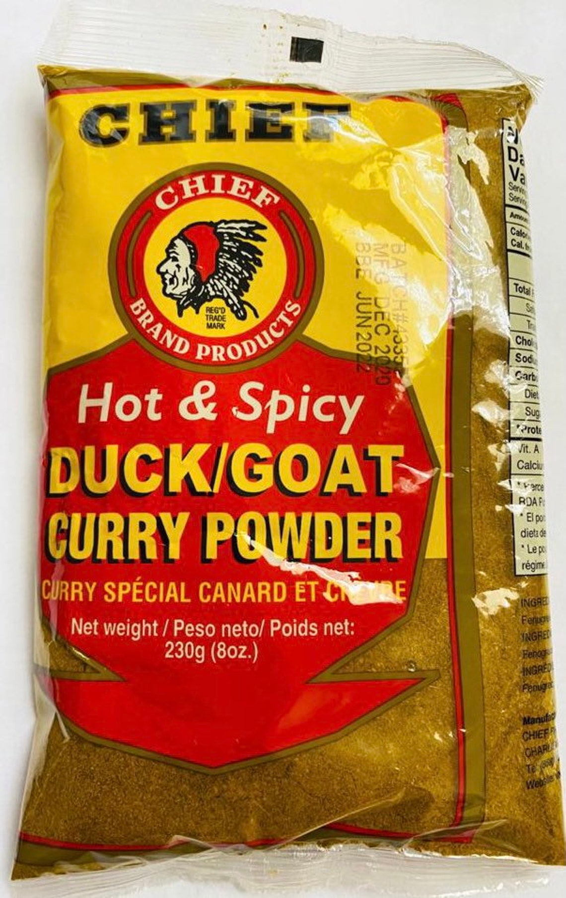 Chief Hot & Spicy Duck/ Goat Curry Powder 230 G 8 Oz. Etsy