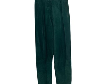 Vintage Women’s Hunter Green High Waisted Suede Pants