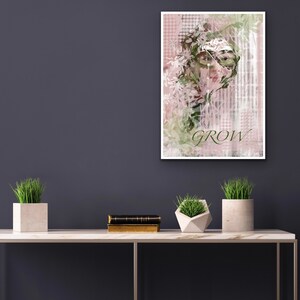 Poster, Collage style Feminine Print, Contemporary abstract Poster, Decor Gift, Unframed Poster,inspirational Wall art Poster ,Print image 5