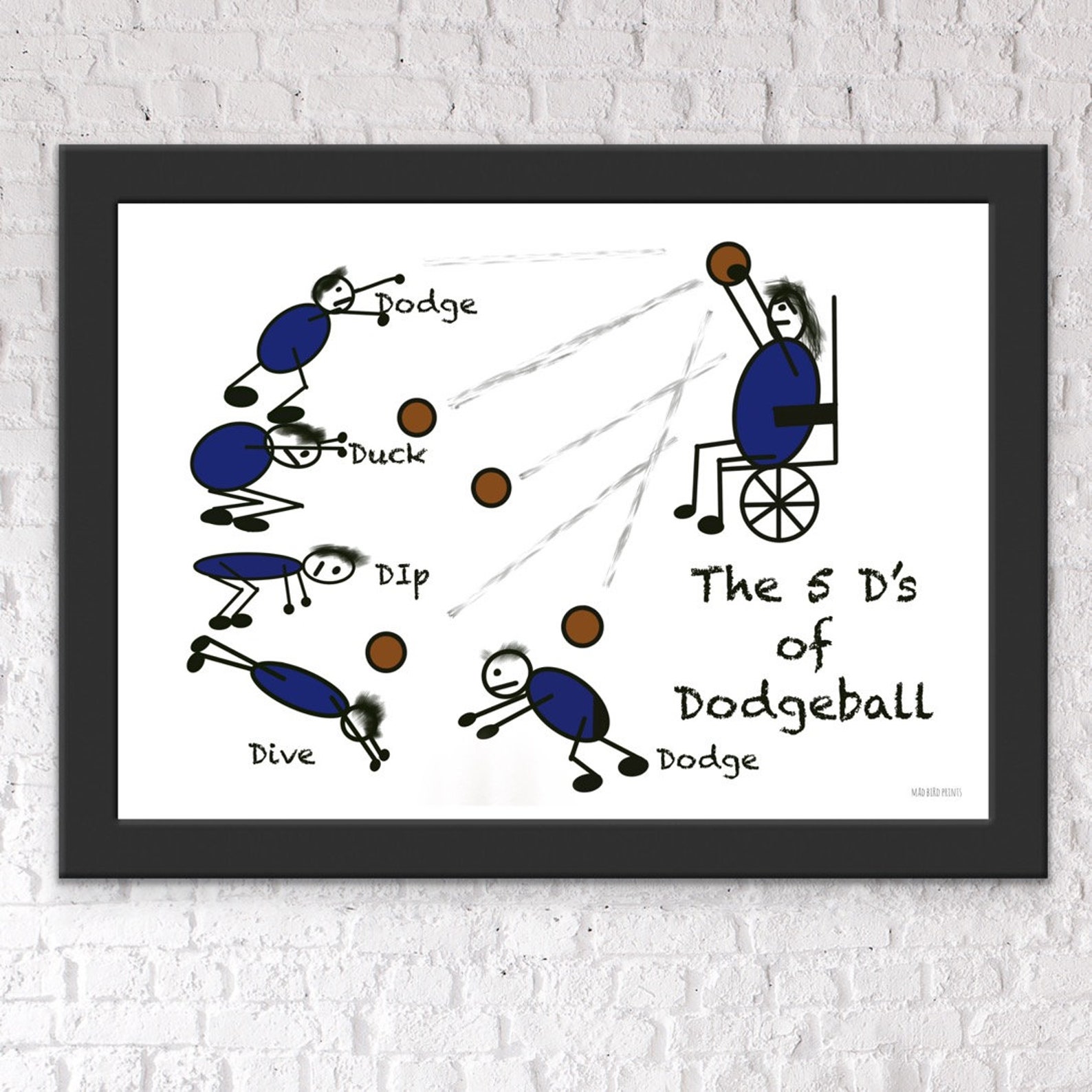 Download Dodgeball DOWNLOADABLE Instant Print Gift Poster Etsy