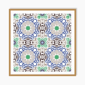 Arabic Wall Art, Islamic Geometric Art, Alhambra Pattern, Downloadable Art