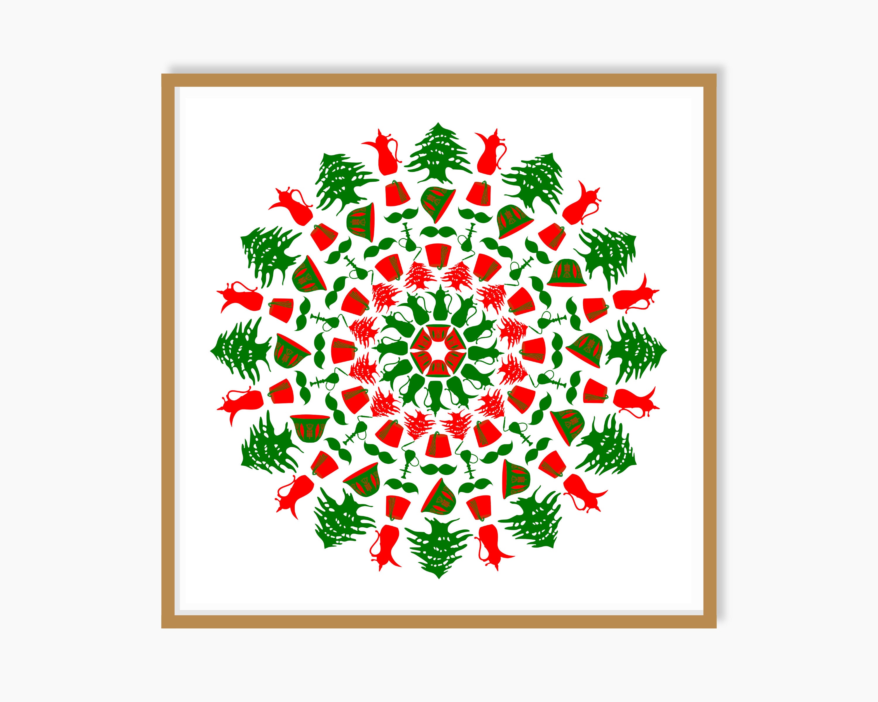 Lebanese Art Print Lebanese Mandala Downloadable Print Etsy