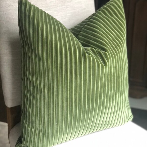 Green Velvet Pillow Etsy