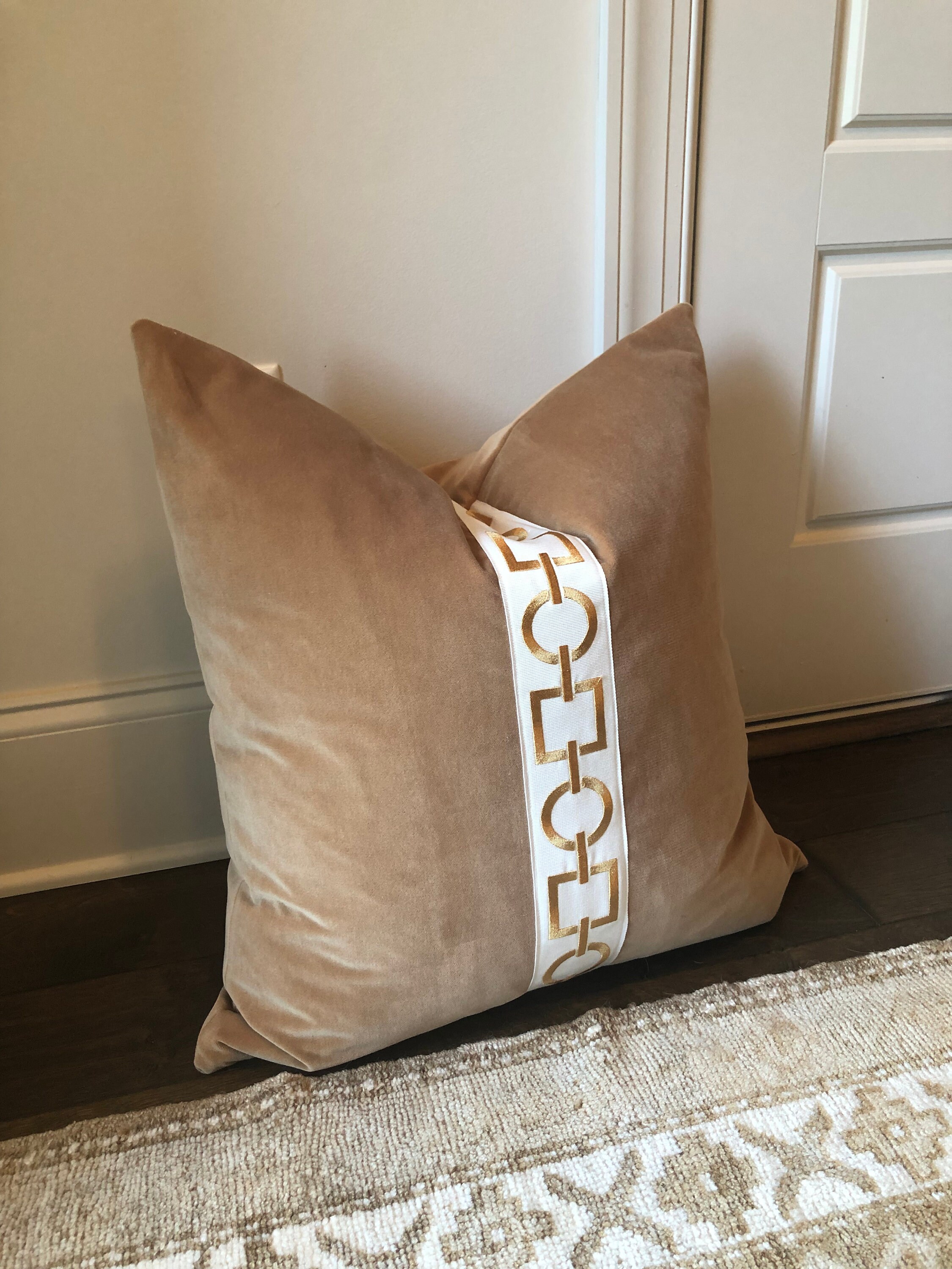 Camel Velvet Pillow Coveroh tan suave Etsy España