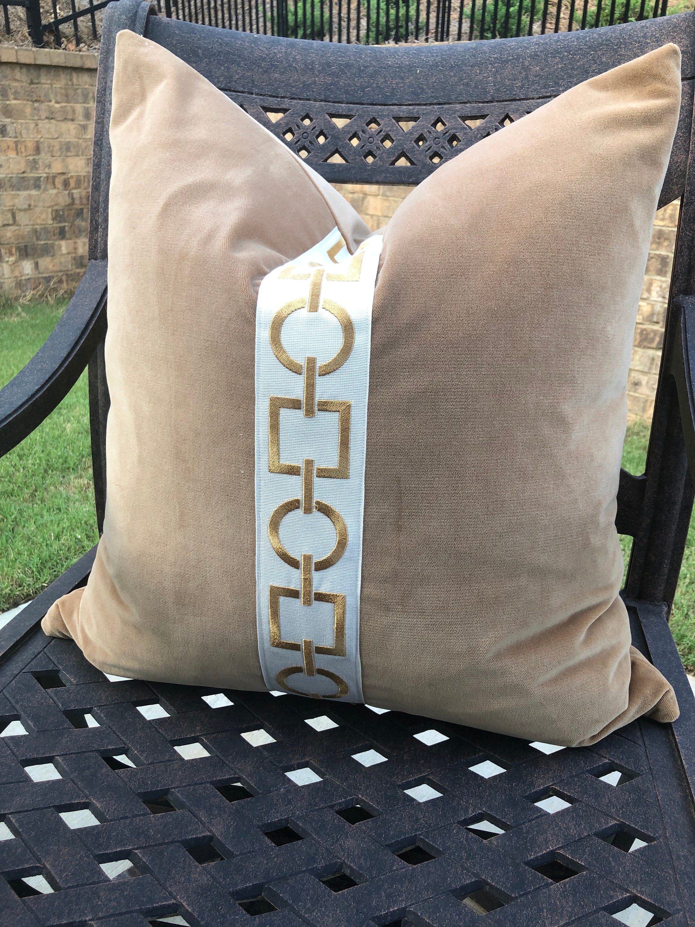 Camel Velvet Pillow Coveroh tan suave Etsy España