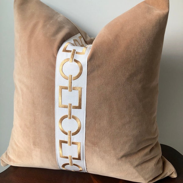 Camel Velvet Pillow Etsy