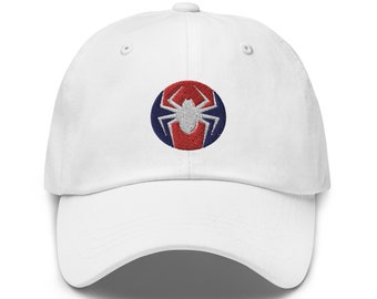 Spider Embroidered Dad Hat: Spider Symbol Baseball Cap