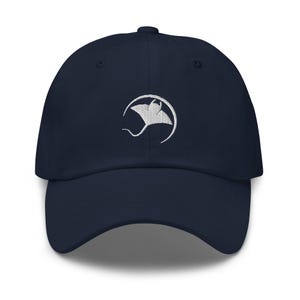 Manta Ray Embroidered Baseball Cap: Ocean Lover Gift