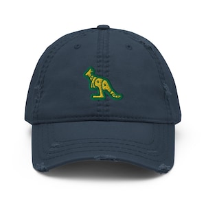 Kangaroo Baseball Cap: Distressed Australian Animal Hat