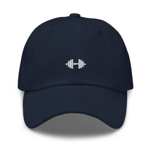 Dumbbell Baseball Cap, Weightlifting Dumbbell Cap, Embroidered Hat, Gym Fitness Cap, Sport Baseball Cap, Dumbbell Embroidered Baseball Cap