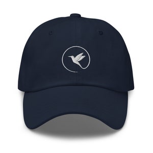 Casquette de baseball brodée colibri, chapeau colibri, casquette de baseball colibri, chapeau brodé, cadeau amoureux de la nature, chapeau de soleil réglable