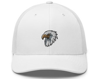 American Eagle Embroidered Trucker Hat: Patriotic Baseball Cap