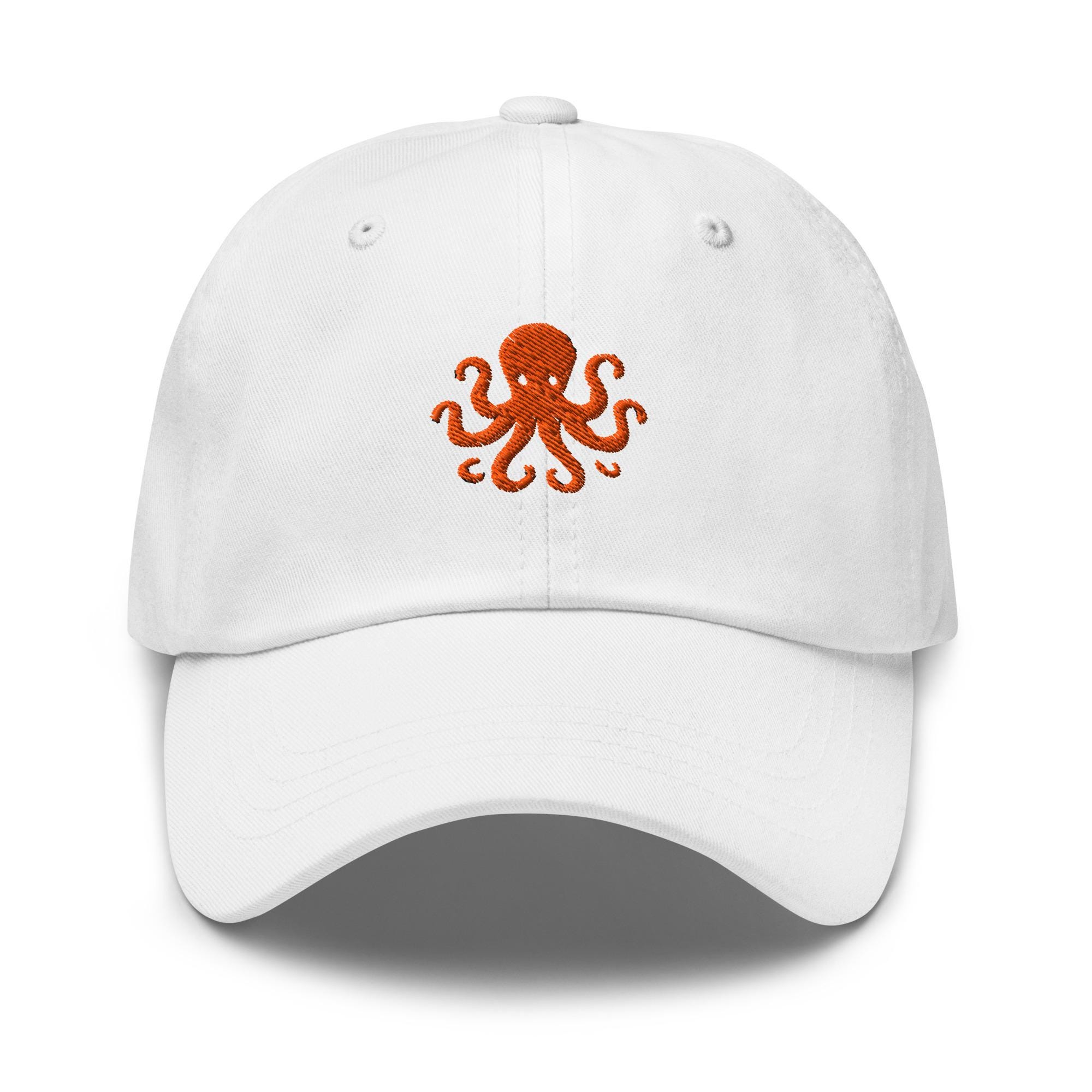 YYHWHJDE Casquette de baseball unisexe avec image de pieuvre de dessin animé, noire, respirante, légère, bleu, taille unique