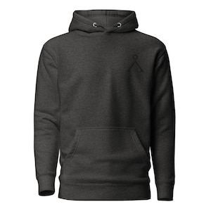 Chevron bestickter Hoodie, zusätzliche Ärmelstickerei, Chevron-Design, Geschenk für Filmfans