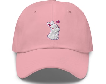 Gestickte Bunny Dad Hat, Kaninchen-Baseballmütze