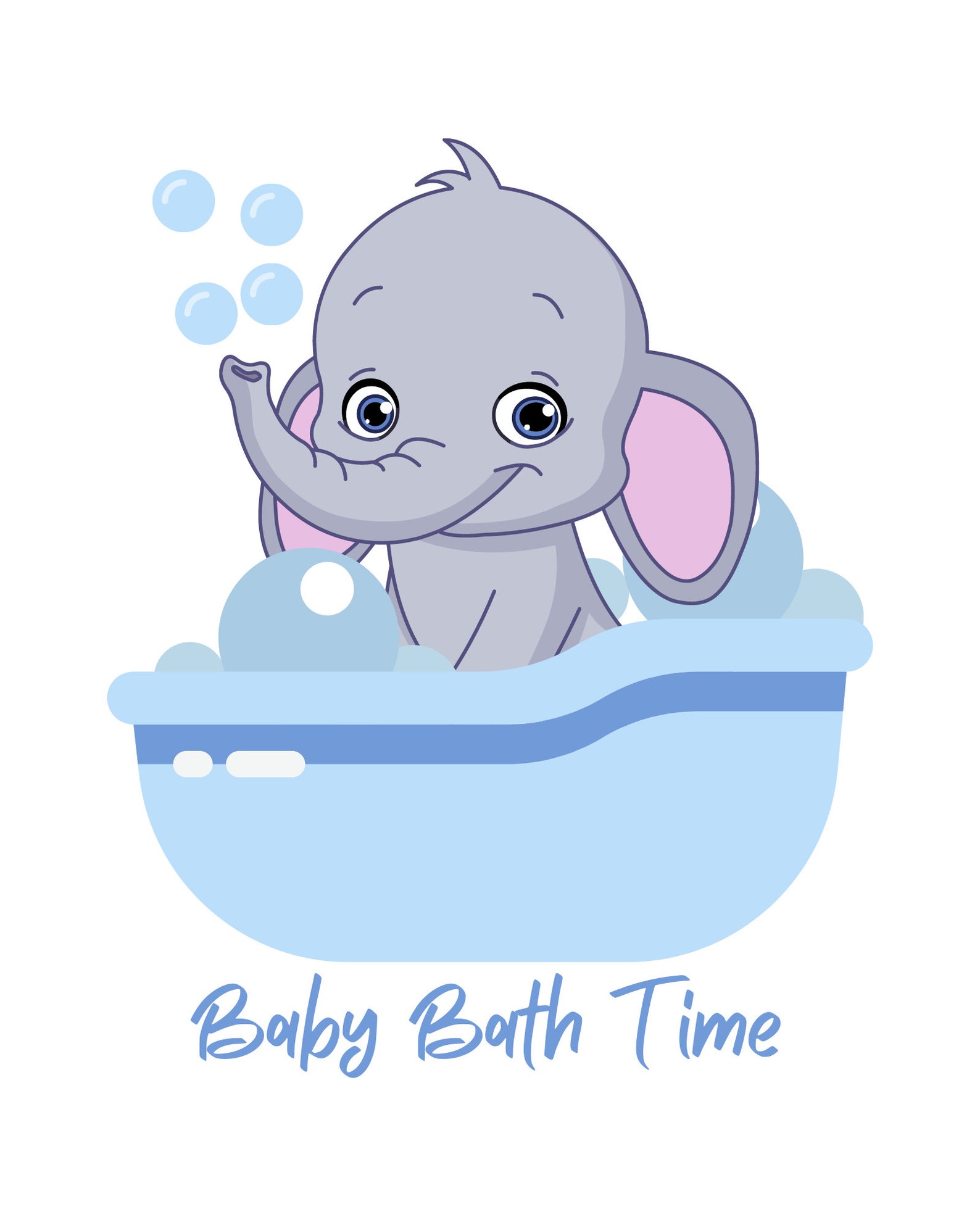 Baby Bath Time SVG Bath Time baby Prints Cutting SVG File Etsy