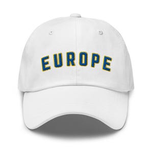 Europe Embroidered baseball Cap: European cotton twill Unisex Sports Hat