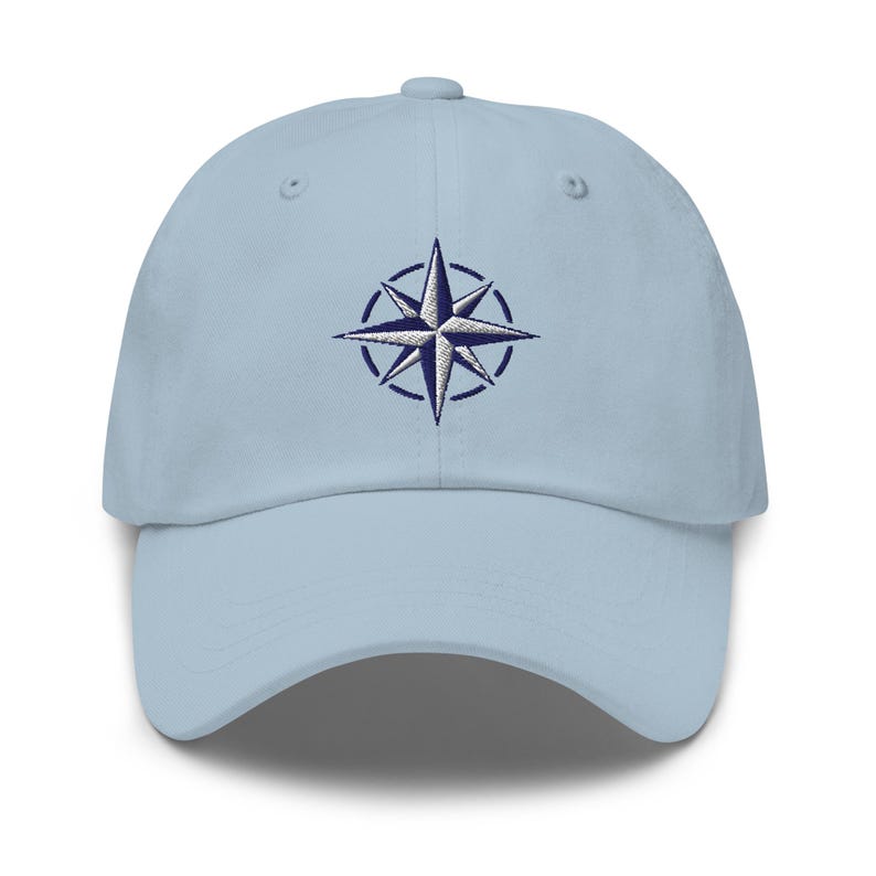 Embroidered Compass Baseball Cap, Cotton Twill Dad Hat - Etsy