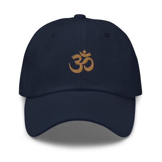 Trendy Apparel Shop Om Symbol Embroidered Cotton Dad Hat - Maroon, Unstructured, One Size