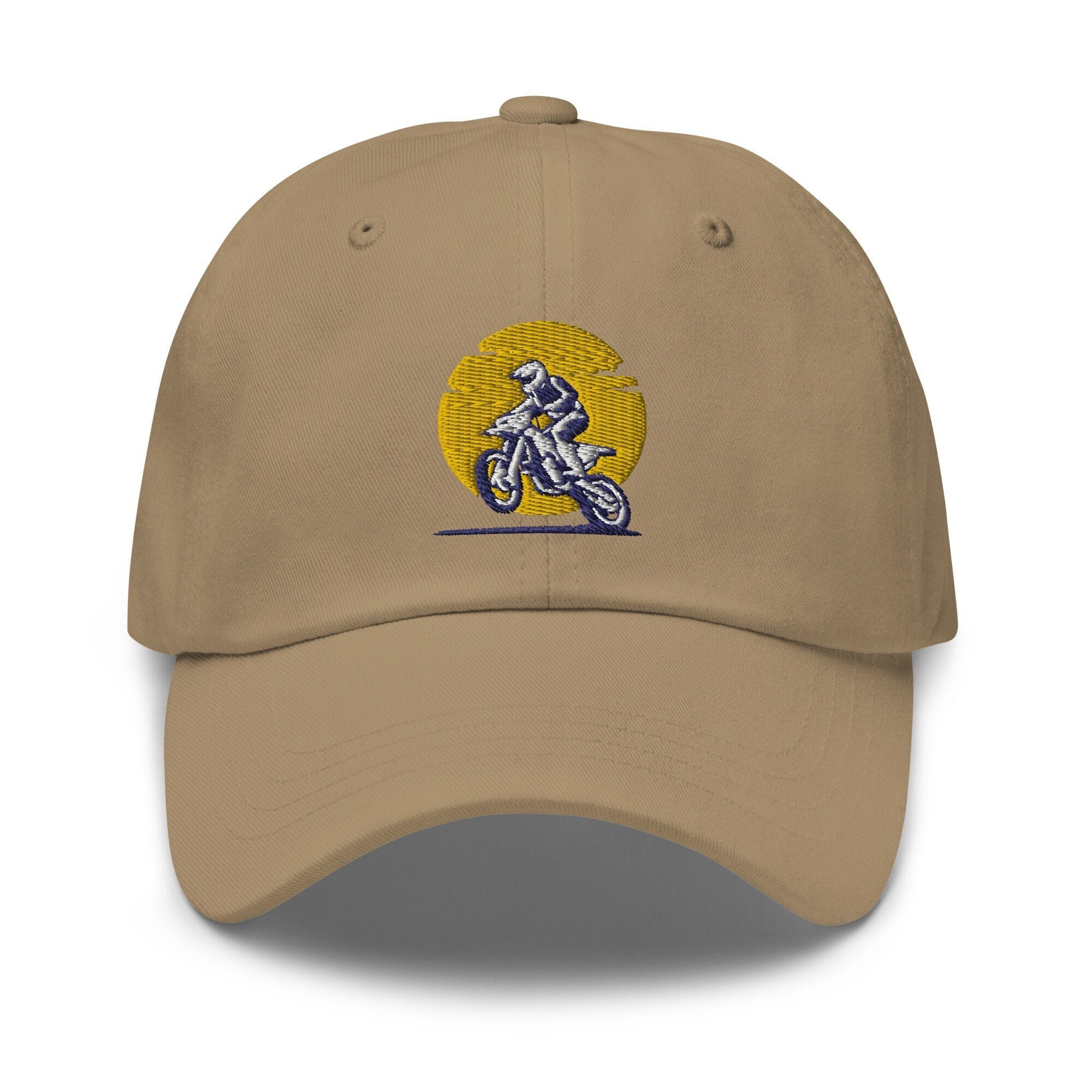 マック0907 Motocross Baseball Cap, Vintage Style Hat, Retro Motorcycle