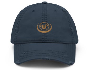 Apophis Symbol Distressed Dad Hat - Star Gate Filmfan Bestickte Mütze