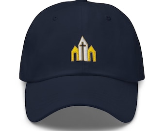 Casquette de baseball brodée Church - Design religieux, cadeau de la foi