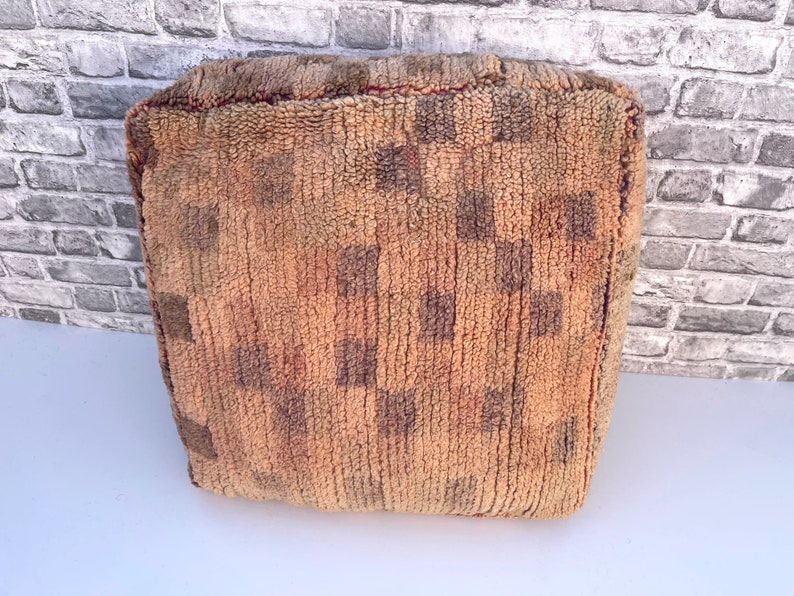 Yoga Meditation Cushion Vintage Moroccan Floor Cushion Cover Ottoman Linen Connections Beanbag Footstool Handwoven kilim pouf