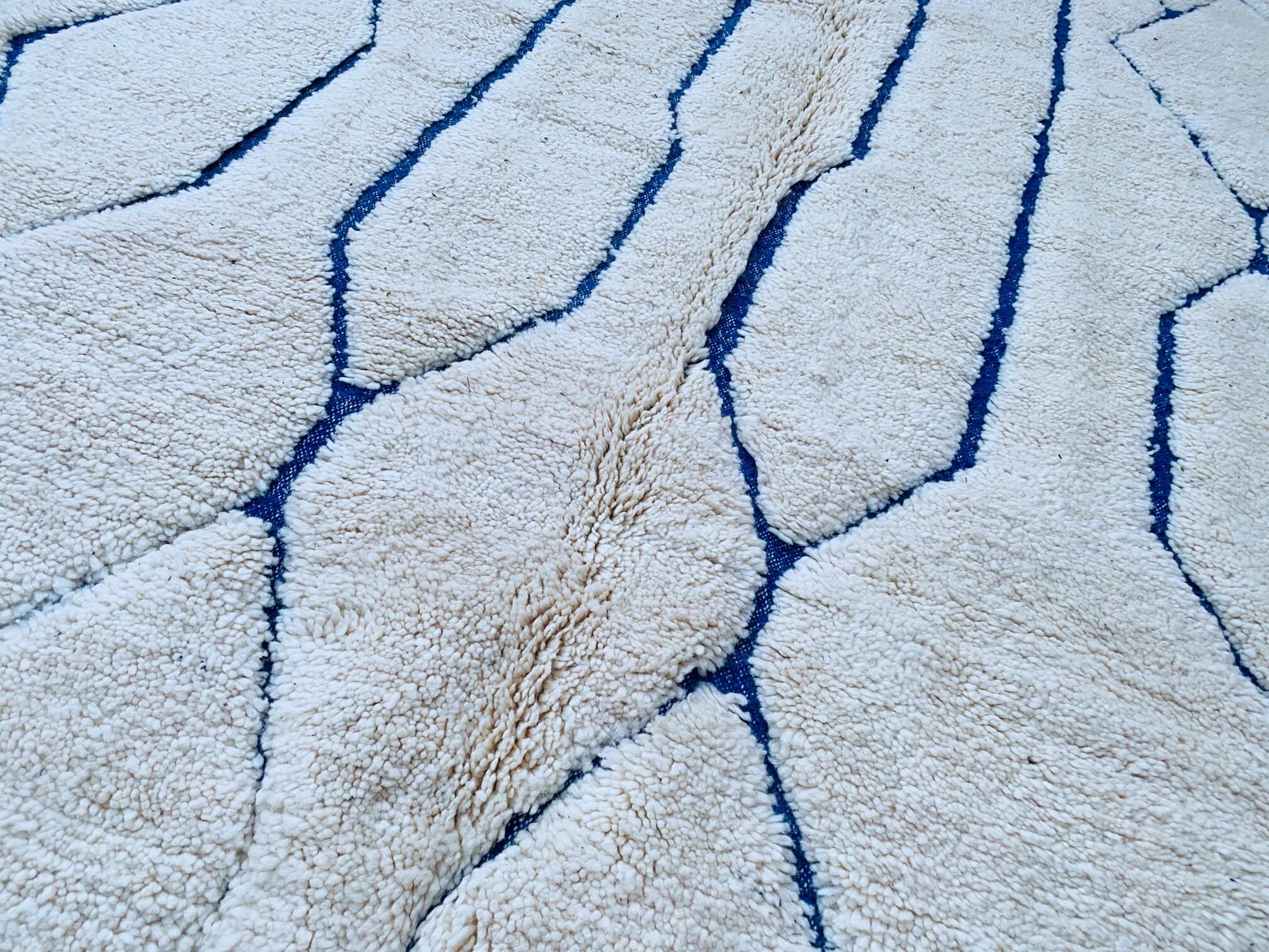 Solid Beni Ourain Moroccan Rug 5x8 ft Authentic Handmade Etsy