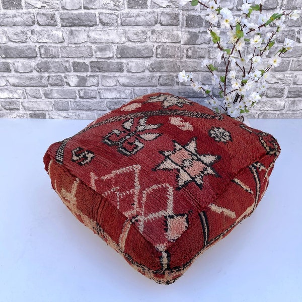 Kilim Quadrat Hocker Kissenbezug Pouf - Berber marokkanischen Boden Kissen - Sitzkissen - Sessel - Sofa Kissen