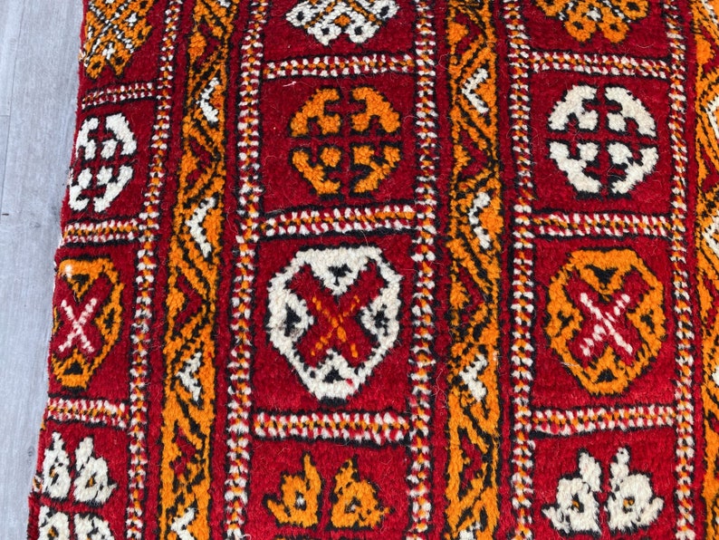 Wool Handmade Pillow Moroccan Floor Cushion Home Decor Square Design Boujaad Floor Cushion Pouf Footstool Pouf Home Chair