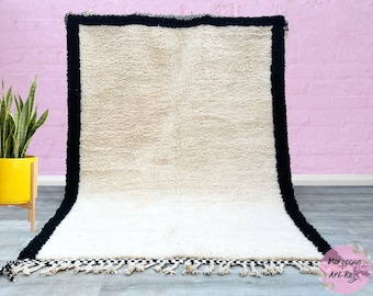 Benutzerdefinierte Größe Marokkanischer Teppich, Einfacher marokkanischer Berber Teppich, Beni Ourain Teppich, Authentisch vintage 100% WOLLE, Wohnkultur Teppich, Marokkanischer Teppich Wolle