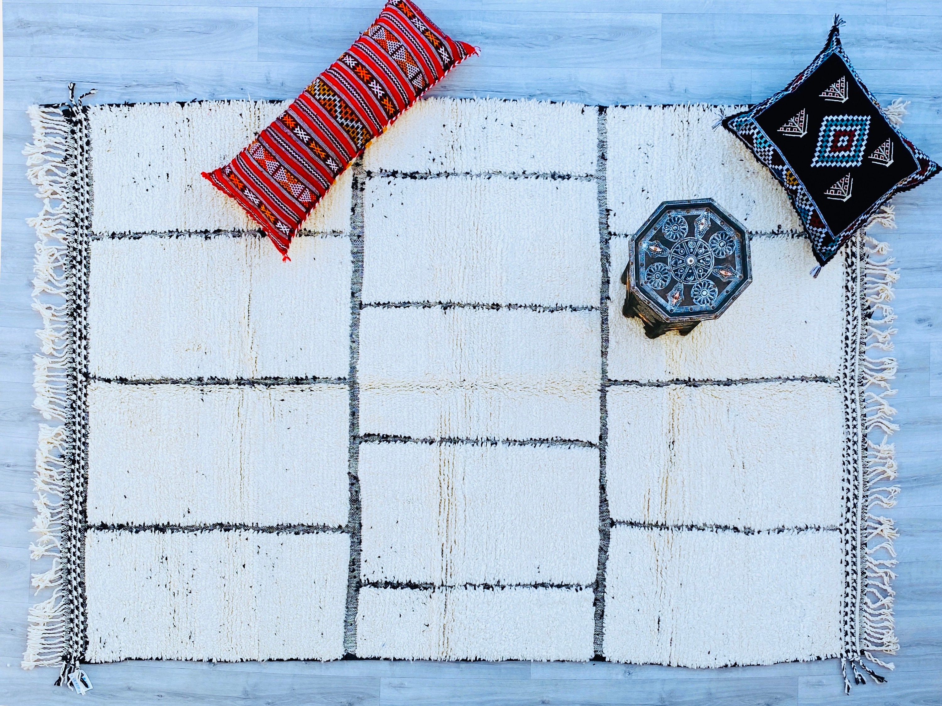 Moroccan Rugs 6x7ft Authentic Beni Ourain Style Area Rug Etsy