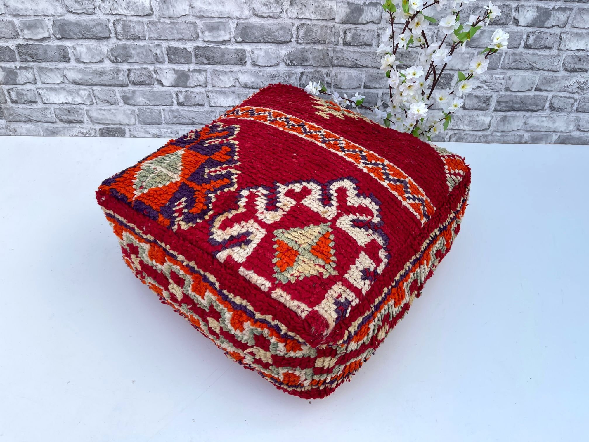 Elegante cojín cuadrado cojín boujaad Cojín de suelo | Etsy