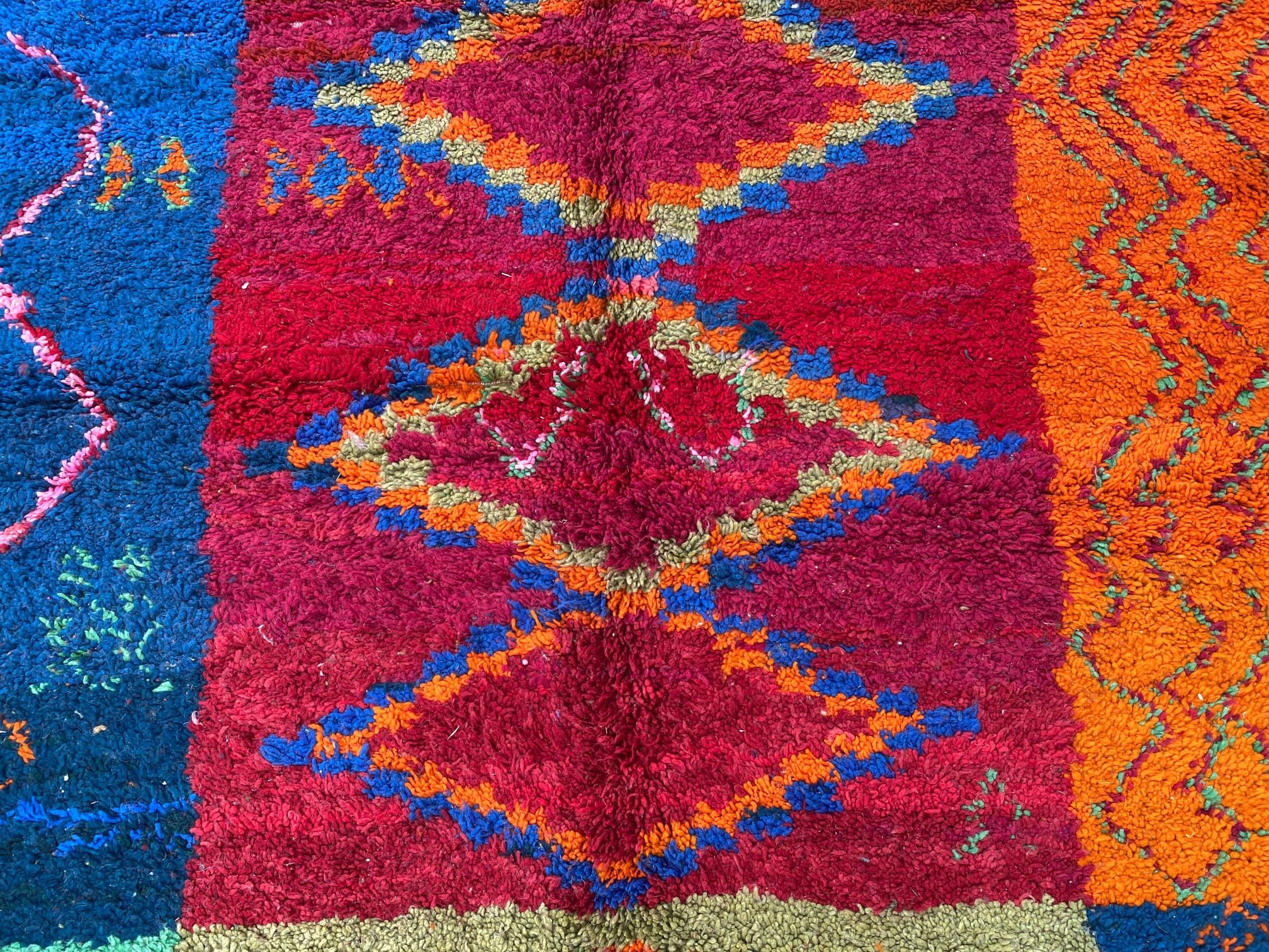 7x9 Moroccan Rug Vintage Morocco Boujad Rug Area Rug Etsy