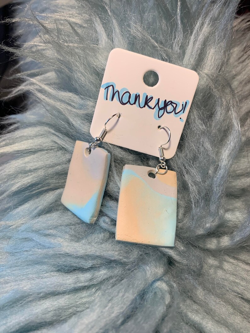 Sunset Square /& Circle Earrings