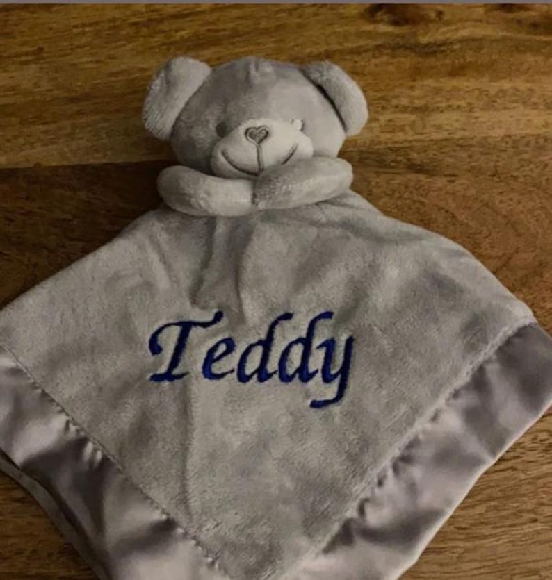 Manta de apego personalizada para bebé recién nacido, manta suave y bordada. imagen 18