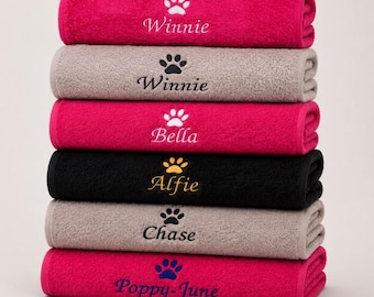 Personalised Pet Muddy Paws Towel -  Dog Puppy Essentials Accessory