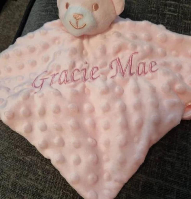 Manta de apego personalizada para bebé recién nacido, manta suave y bordada. imagen 20