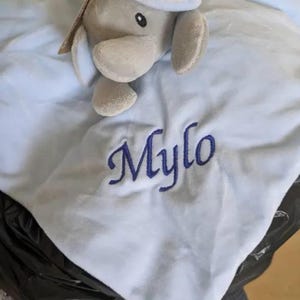 Manta de apego personalizada para bebé recién nacido, manta suave y bordada. imagen 16