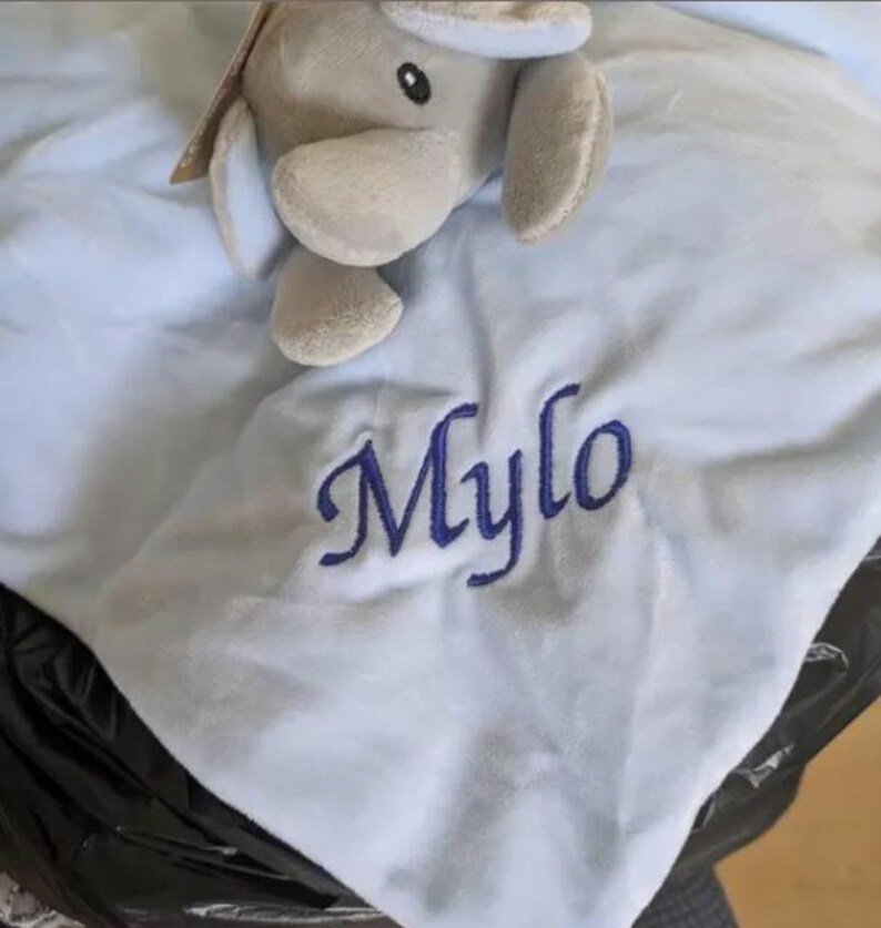 Manta de apego personalizada para bebé recién nacido, manta suave y bordada. imagen 16