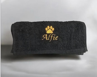 Personalised Pet Muddy Paws Towel -  Dog Puppy Essentials Accessory gift