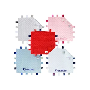 Manta de apego personalizada para bebé recién nacido, manta suave y bordada. imagen 13