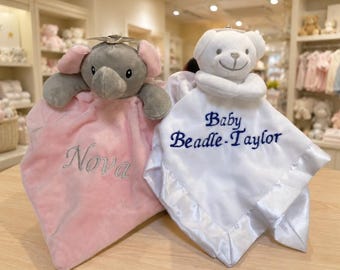 Custom Personalised super soft  Embroidered Comforters - New Baby keepsake Gift