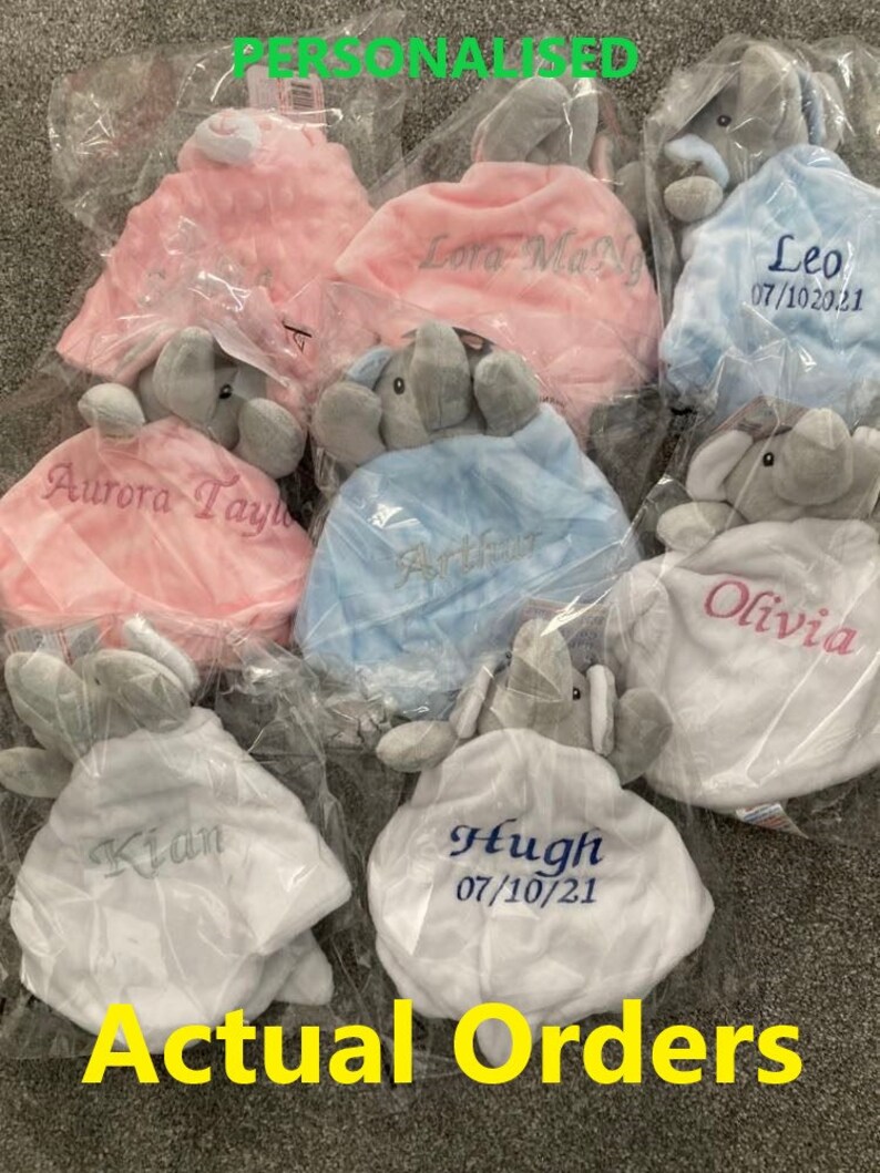 Manta de apego personalizada para bebé recién nacido, manta suave y bordada. imagen 9
