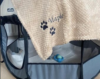 Manta personalizada para perros: manta con el nombre de tu mascota, ideal para perros y cachorros.
