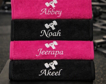 Custom Personalised Embroidered Gym sweat training towel