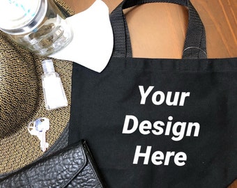Small Custom Tote Bag | Design Tote Bag | Personalized Tote Bag | Create your Own Small Bag |