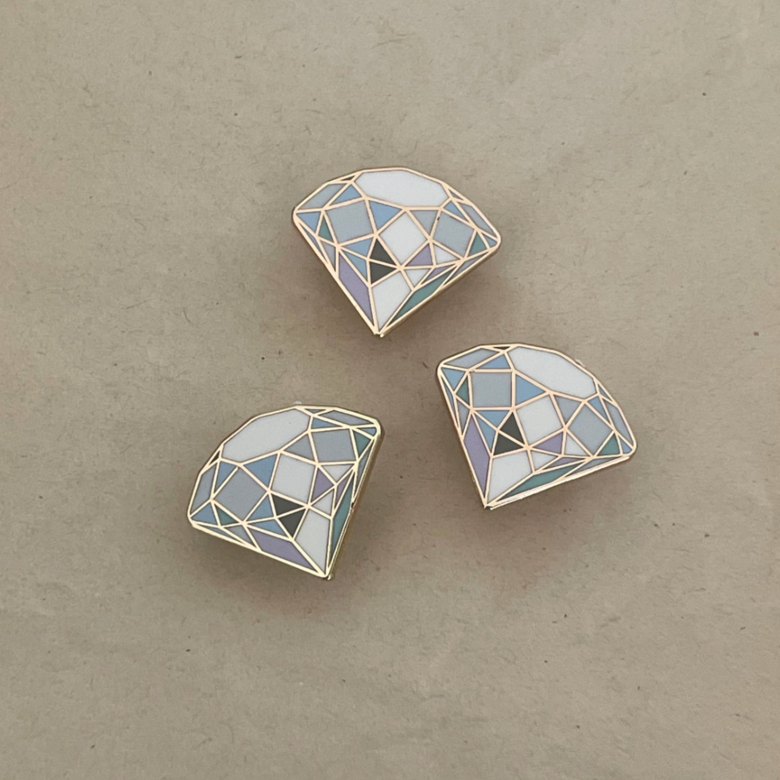 Diamond Shaped Enamel Pin by Utopie Pins | Etsy