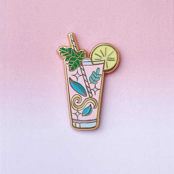 Creative Juice Enamel Pin, by Utopie Pins // Lapel pin, Cute, Gift, Graduation, Creativity, Art, Artist, Drink, Liquor, Fun, Party